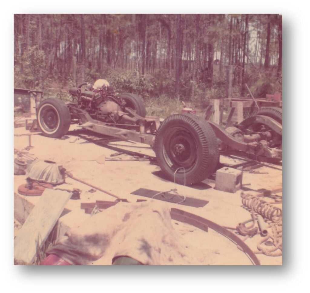 1956 Chevy rolling race car chassis