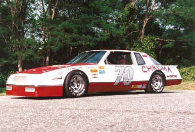 Number 70, a 1989 Monte Carlo race car built and raced in the Sportsman class - NASCAR