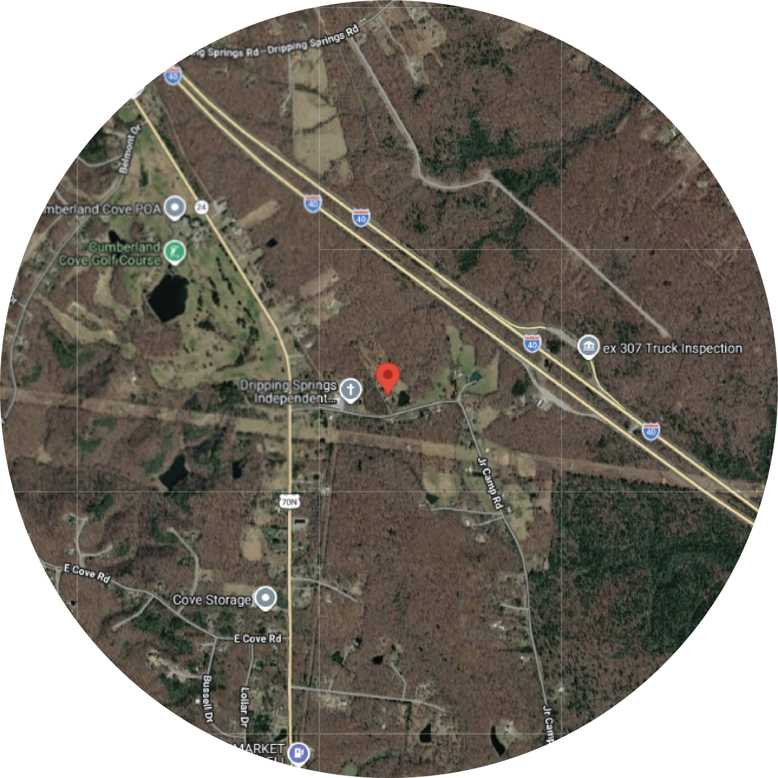 satellite photo of 3 mile radius of Makers IP LLC hives